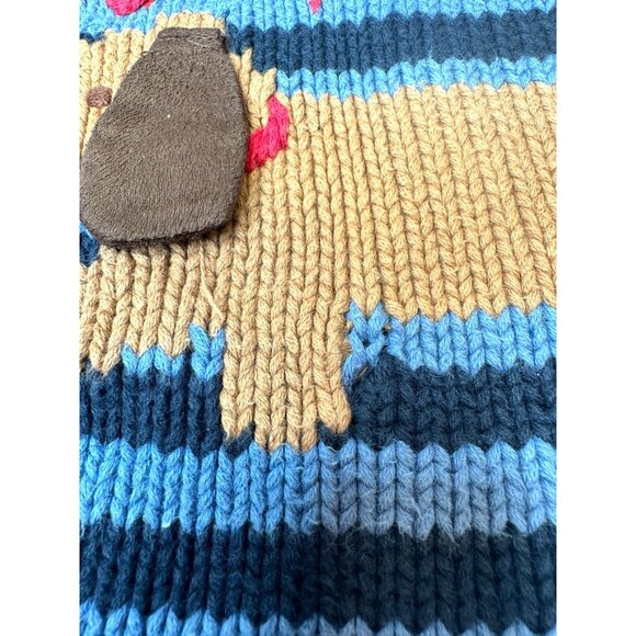 Standard Blues 24 months Baby Boy Cotton Dog Sweater Blue and Brown - Picture 3 of 8